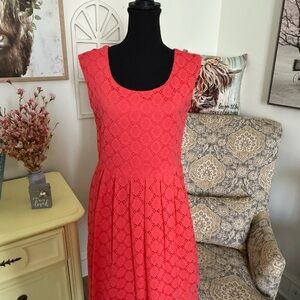 Studio Pink Scoop Neck Sleeveless Midi Dress